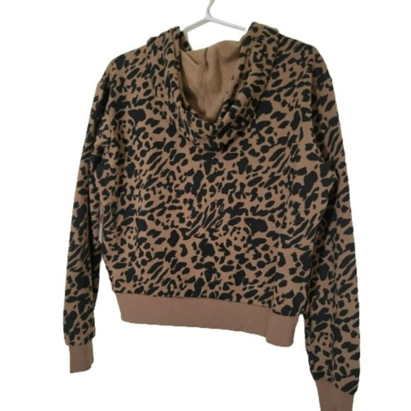 BP animal print sweatshirt hooded, crop long sleeve, kangourou pocket - Picture 3 of 5